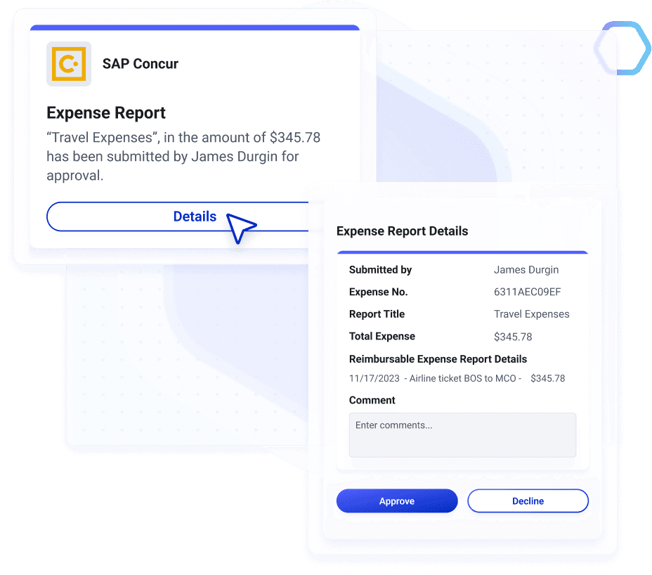 Concur Integration Expense Approval