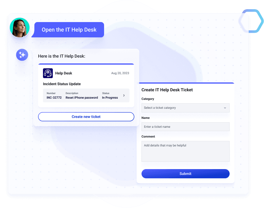 Leverage an AI Assistant to streamline IT Help Desk submissions